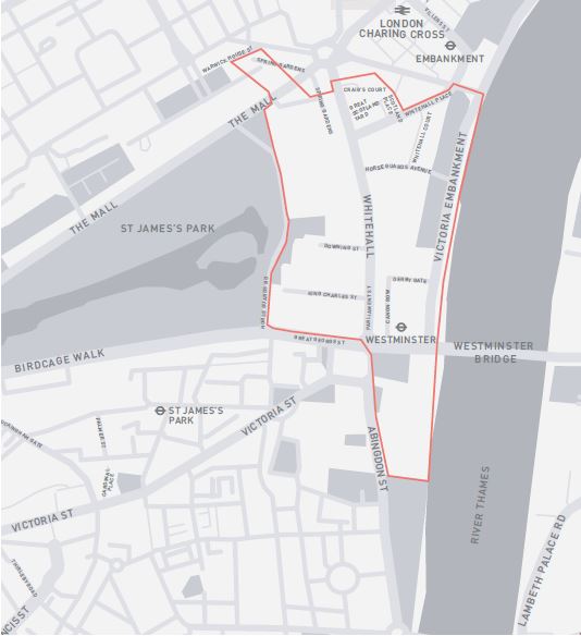 Whitehall London Map